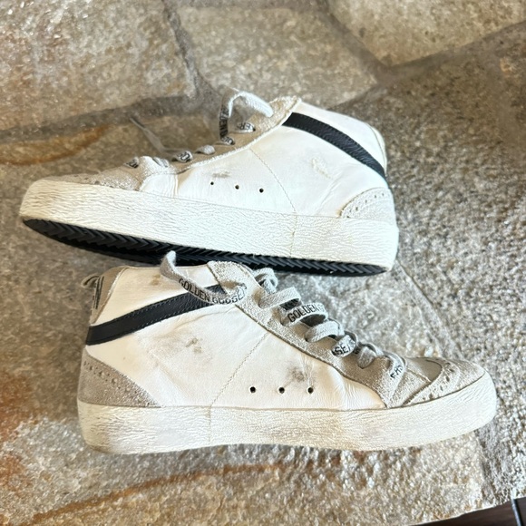 GOLDEN GOOSE Midstar White Tennis Shoes Size 34 - Picture 15 of 15